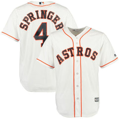 George Springer Houston Astros Majestic Official Cool Base Player Jersey - White 2019