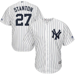 Giancarlo Stanton New York Yankees Majestic Cool Base Replica Player Jersey – White 2019