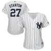 Image of Giancarlo Stanton New York Yankees Majestic Women's Cool Base Player Jersey – White 2019