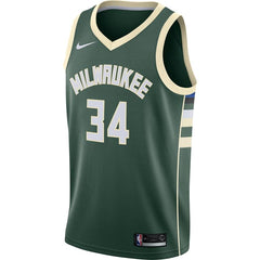 Giannis Antetokounmpo Milwaukee Bucks Swingman Jersey Green - Icon Edition 2019