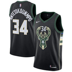 Giannis Antetokounmpo Milwaukee Bucks Swingman Jersey - Statement Edition – Black 2019