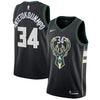 Image of Giannis Antetokounmpo Milwaukee Bucks Swingman Jersey - Statement Edition – Black 2019