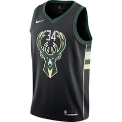 Giannis Antetokounmpo Milwaukee Bucks Swingman Jersey - Statement Edition – Black 2019