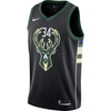 Image of Giannis Antetokounmpo Milwaukee Bucks Swingman Jersey - Statement Edition – Black 2019