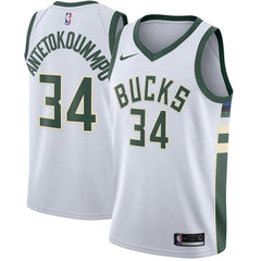 Giannis Antetokounmpo Milwaukee Bucks Swingman Jersey White - Association Edition 2019