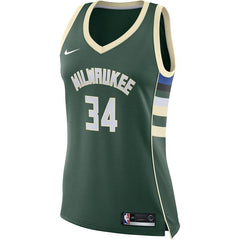 Giannis Antetokounmpo Milwaukee Bucks Women's Swingman Jersey Green - Icon Edition 2019