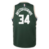 Image of Giannis Antetokounmpo Milwaukee Bucks Youth Swingman Jersey Green - Icon Edition 2019