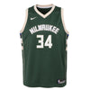 Image of Giannis Antetokounmpo Milwaukee Bucks Youth Swingman Jersey Green - Icon Edition 2019