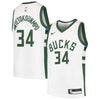 Image of Giannis Antetokounmpo Milwaukee Bucks Youth Swingman Jersey - White 2019