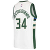 Image of Giannis Antetokounmpo Milwaukee Bucks Youth Swingman Jersey - White 2019