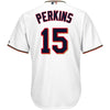 Image of Glen Perkins Minnesota Twins Majestic Official Cool Base Player Jersey - White 2019
