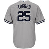 Image of Gleyber Torres New York Yankees Majestic Official Cool Base Player Jersey – Gray 2019