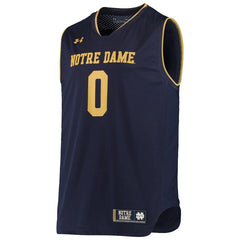 #0 Notre Dame Fighting Irish Under Armour Replica Basketball Jerseys - Navy/Gold 2019