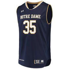 #35 Notre Dame Fighting Irish Under Armour Replica Basketball Jerseys - Navy/Gold 2019