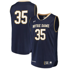 #35 Notre Dame Fighting Irish Under Armour Replica Basketball Jerseys - Navy/Gold 2019