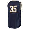 Image of #35 Notre Dame Fighting Irish Under Armour Replica Basketball Jerseys - Navy/Gold 2019