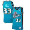 Image of Grant Hill Detroit Pistons Mitchell &amp; Ness 1998-99 Hardwood Classics Swingman Jersey - Teal 2019