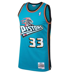 Grant Hill Detroit Pistons Mitchell & Ness 1998-99 Hardwood Classics Swingman Jersey - Teal 2019