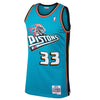 Image of Grant Hill Detroit Pistons Mitchell &amp; Ness 1998-99 Hardwood Classics Swingman Jersey - Teal 2019
