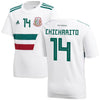 Image of Chicharito Mexico National Team Youth Away Replica Player Jersey – White/Green 2019