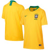 Image of Brazil National Team Youth Home Replica Stadium Blank Jersey – Gold/Green 2019