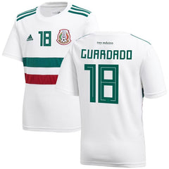 Andres Guardado Mexico National Team Youth Away Replica Player Jersey – White/Green 2019