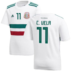 Carlos Vela Mexico National Team Youth Away Replica Player Jersey – White/Green 2019