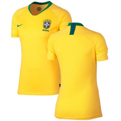 Brazil National Team Women's Home Replica Stadium Blank Jersey – Gold/Green 2019