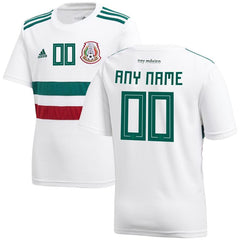 Mexico National Team Youth Away Replica Custom Jersey – White/Green 2019