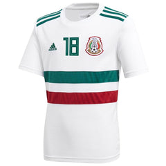 Andres Guardado Mexico National Team Youth Away Replica Player Jersey – White/Green 2019