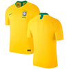 Image of Brazil National Team Home Vapor Match Blank Jersey – Gold/Green 2019