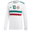 Image of Giovani dos Santos Mexico National Team Away Replica Long Sleeve Player Jersey – White/Green 2019