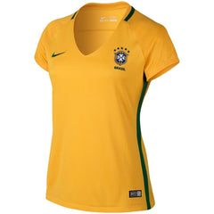 Brazil Women's Home Performance Stadium Jersey - Yellow/Green 2019