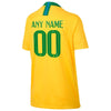 Image of Brazil National Team Youth Home Replica Stadium Custom Jersey – Gold/Green 2019