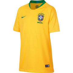 Brazil National Team Youth Home Replica Stadium Blank Jersey – Gold/Green 2019