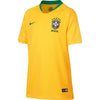 Image of Brazil National Team Youth Home Replica Stadium Blank Jersey – Gold/Green 2019