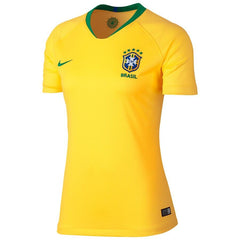 Brazil National Team Women's Home Replica Stadium Blank Jersey – Gold/Green 2019