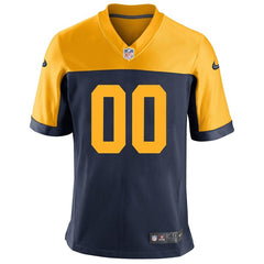 Green Bay Packers Customized Throwback Game Jersey - Navy 2019