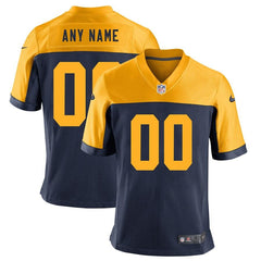 Green Bay Packers Customized Throwback Game Jersey - Navy 2019