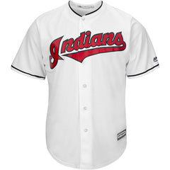 Greg Allen Cleveland Indians Majestic Home Official Cool Base Player Jersey - White 2019