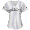 Image of Greg Holland Colorado Rockies Majestic Women's Postseason Cool Base Player Jersey – White 2019