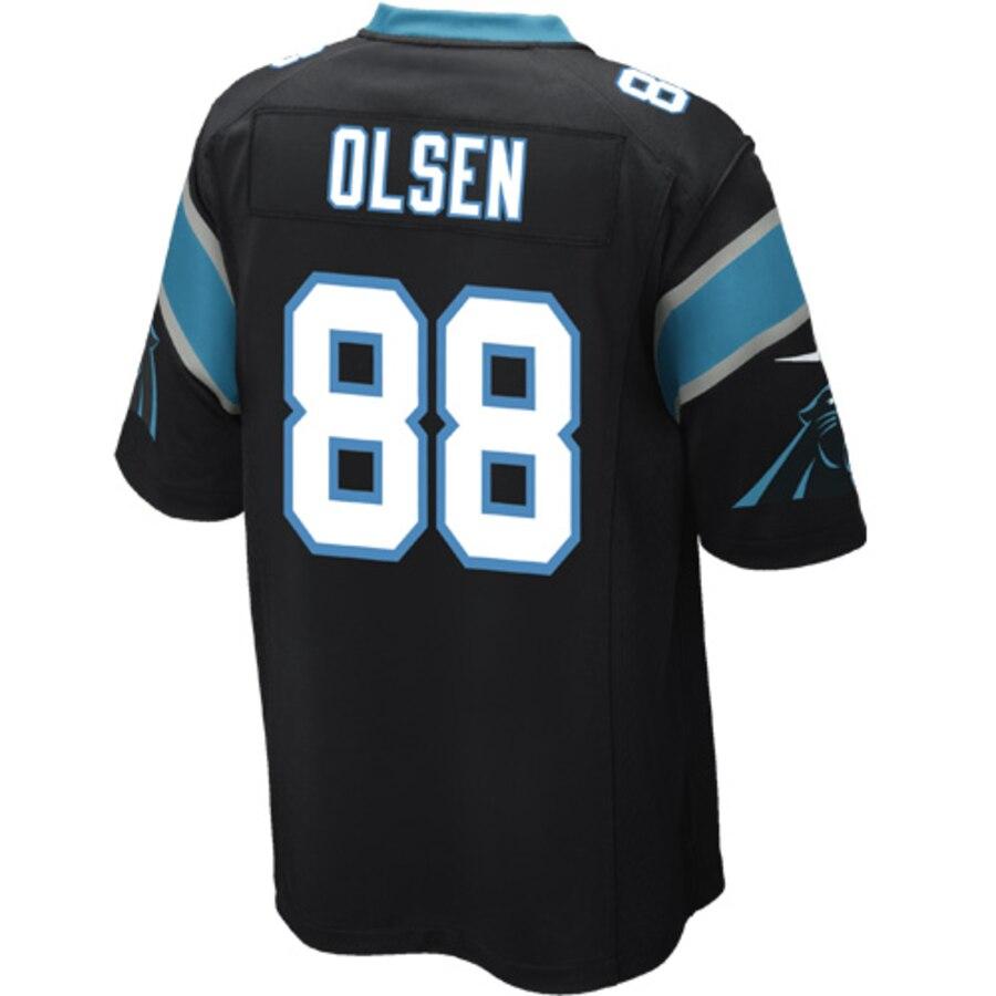 Greg Olsen Carolina Panthers Youth Team Color Game Jersey - Black 2019