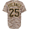 Image of Gregory Polanco Pittsburgh Pirates Majestic Alternate Official Cool Base Player Replica Jersey - Camo 2019