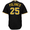 Image of Gregory Polanco Pittsburgh Pirates Majestic Cool Base Player Jersey - Black 2019