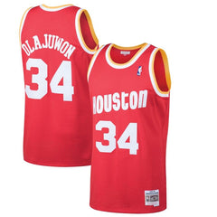 Hakeem Olajuwon Houston Rockets Mitchell &amp; Ness 1993-94 Hardwood Classics Swingman Jersey - Red 2019