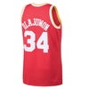 Image of Hakeem Olajuwon Houston Rockets Mitchell &amp; Ness 1993-94 Hardwood Classics Swingman Jersey - Red 2019