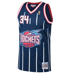 Hakeem Olajuwon Houston Rockets Mitchell & Ness 1996-97 Hardwood Classics Swingman Jersey - Navy 2019