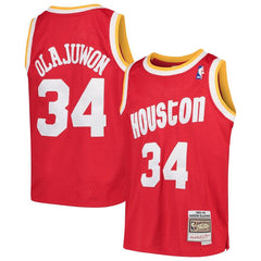 Hakeem Olajuwon Houston Rockets Mitchell &amp; Ness Youth Swingman Throwback Jersey – Red 2019