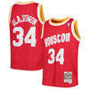 Image of Hakeem Olajuwon Houston Rockets Mitchell &amp; Ness Youth Swingman Throwback Jersey – Red 2019