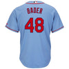 Image of Harrison Bader St. Louis Cardinals Majestic Alternate Official Cool Base Jersey - Light Blue 2019